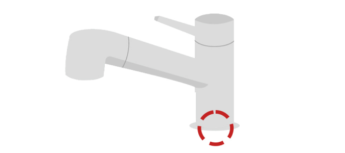 洗面台付き一穴イラスト